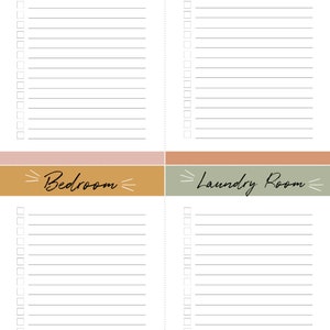 Kids Cleaning Cards Printable Cleaning Checklist by Room Cleaning Checklist image 3