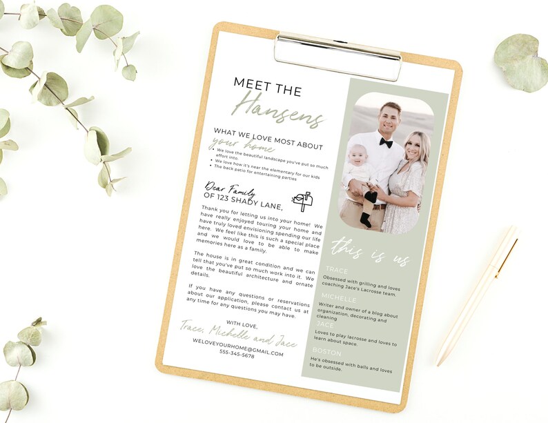 Home Offer Letter Template | Home Buyer Offer Letter | Get to Know You Letter image 3