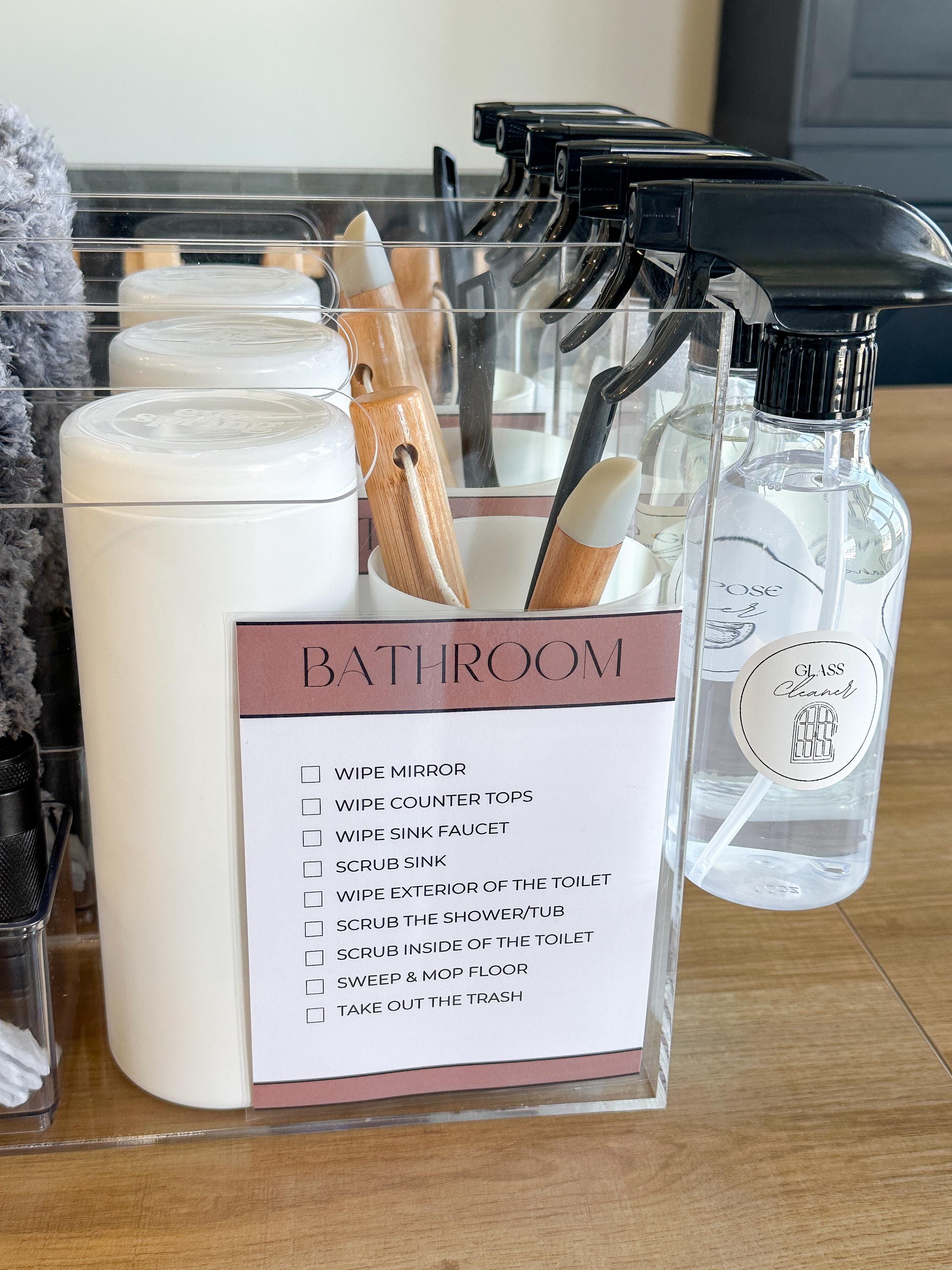 Bathroom Cleaning Checklist | Printable Cleaning Checklist | Cleaning ...