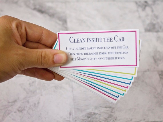 Kids Chore Cleaning Card Printables | Responsibility Chart | 8 Pages | Kids Chores