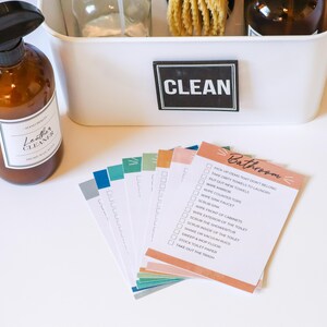 Kids Cleaning Cards Printable Cleaning Checklist by Room Cleaning Checklist image 8