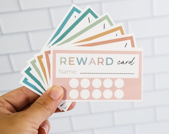 Kids Positive Reinforcement Reward Punch Cards | Reward Cards | Kids Chores