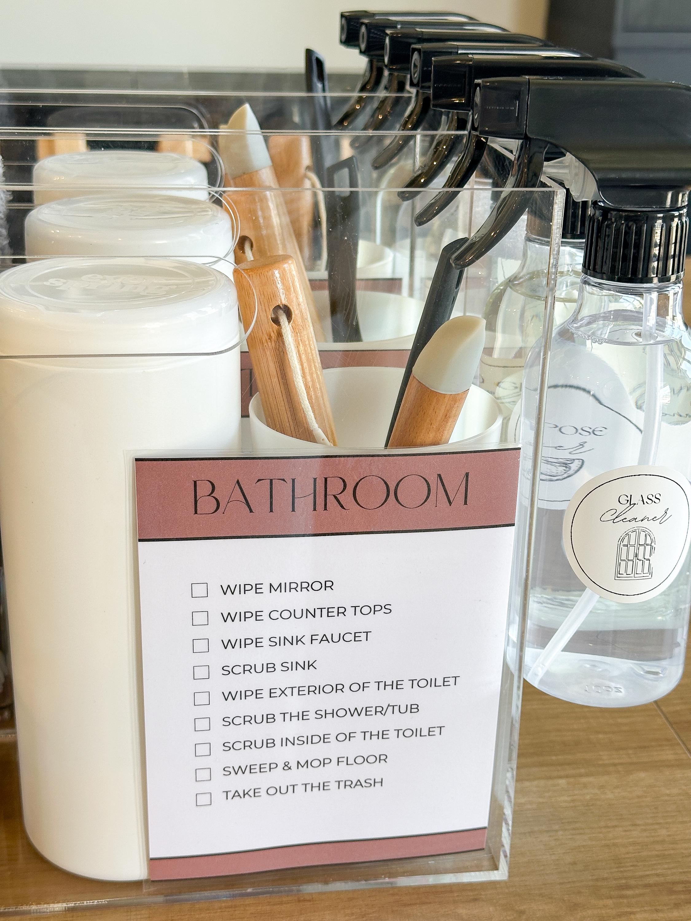 Bathroom Cleaning Checklist | Printable Cleaning Checklist | Cleaning ...