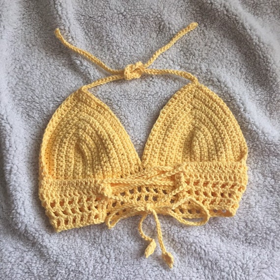 Two Tone “Bruja” Crochet Top / Bikini Top