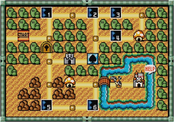 Super Mario Bros 3 World 1 Map 