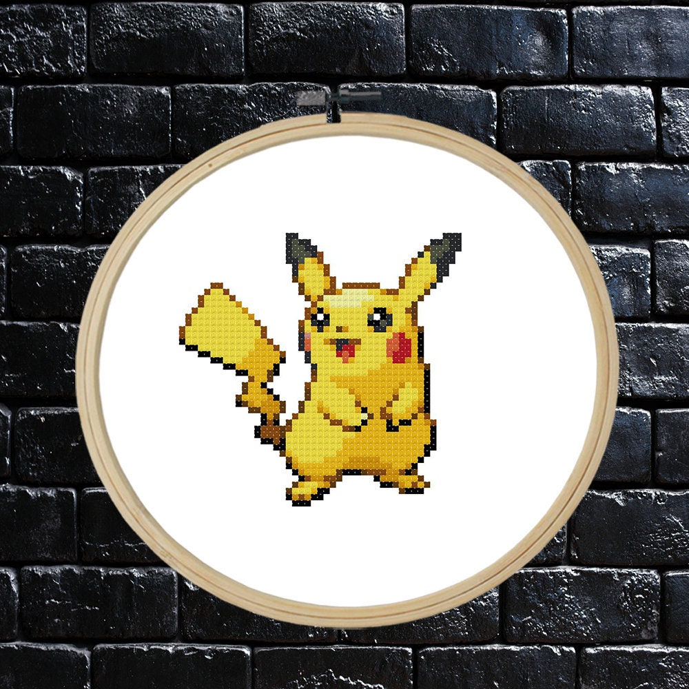 Pikachu Cross Stitch Pattern PDF
