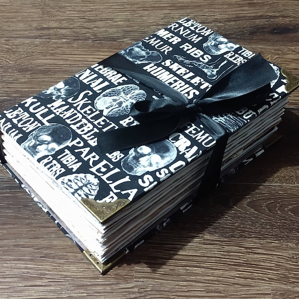 Diario de anatomía oscura de tapa dura, diario basura de anatomía hecho a pedido, libro efímero