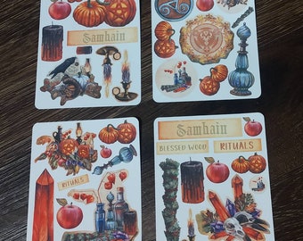 Samhain Ernte Sticker Set. Samhain Sticker. Planner Sticker.