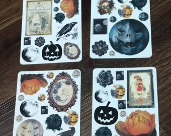 Halloween Aufkleber Set. Samhain Sticker. Planner Sticker.