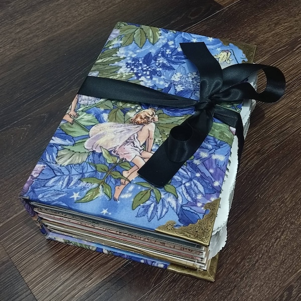 Diario de hadas vintage de tapa dura, diario de hadas hecho por encargo, envío gratuito en EE. UU.