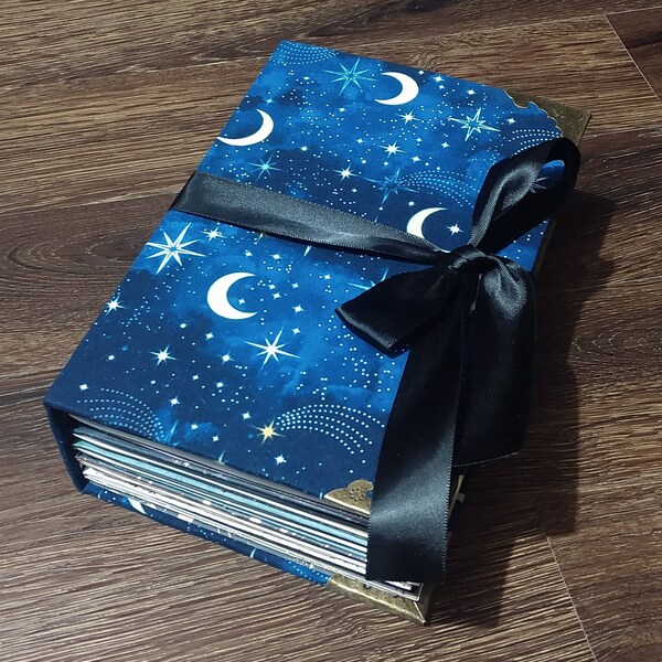 Hard Back Night Mystic Journal, Made to Order Witchy Junk Journal, Free Shipping in US