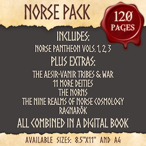 Ancient Norse Religion PACK | Instant Digital Download Printable Book of Shadows / Grimoire | sizes A4 & 8.5&#39;&#39;x11&#39;&#39;