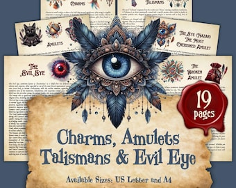 Charms, Amulets, Talismans and the Evil Eye Digital Download Book of Shadows / Grimoire