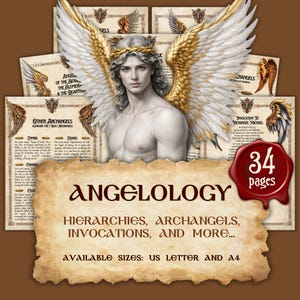ANGELOLOGÍA / Magia Enoquiana / BOS / Páginas de Grimorio / tamaños A4 y 8.5''x11''