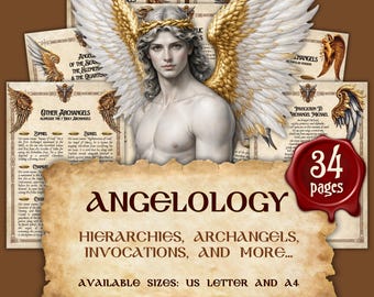 ANGELOLOGY | Enochian Magick | BOS / Grimoire Pages | sizes A4 and 8.5''x11''
