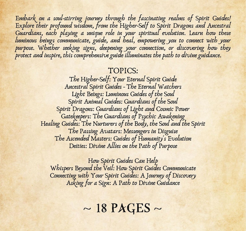 SPIRIT GUIDES | Instant Digital Download Printable Book of Shadows ...