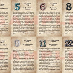 NUMÉROLOGIE et ARITHMOLOGIE de Pythagore | Livre des ombres imprimable en téléchargement numérique instantané / Pages du grimoire | formats A4 et 8,5 x 11 po image 6