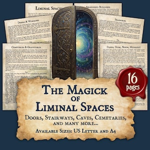 The Magick of LIMINAL SPACES | Instant Digital Download Book of Shadows / Grimoire Pages | sizes A4 & 8.5''x11''
