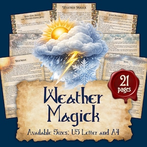 WEERMAGIC | Instant digitale download afdrukbare boek der schaduwen / Grimoire-pagina | formaten A4 en 8,5 x 11 inch