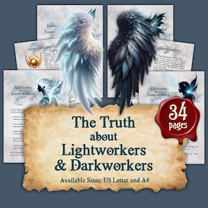 The Truth about LIGHTWORKERS and DARKWORKERS | Instant Digital Download Printable Book of Shadows / Grimoire Page