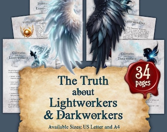 The Truth about LIGHTWORKERS and DARKWORKERS  Digital Printable Book of Shadows / Grimoire