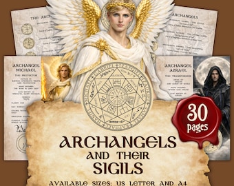 The ARCHANGELS and their SIGILS | Enochian Magick | BOS / Grimoire Pages | sizes A4 and 8.5''x11''
