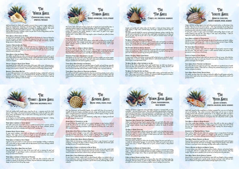 Shell Witchcraft SEASHELLS in WITCHCRAFT | Instant Digital Download Printable Book of ...