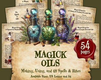 MAGICK OILS Digital Printable Grimoire / Book of Shadows