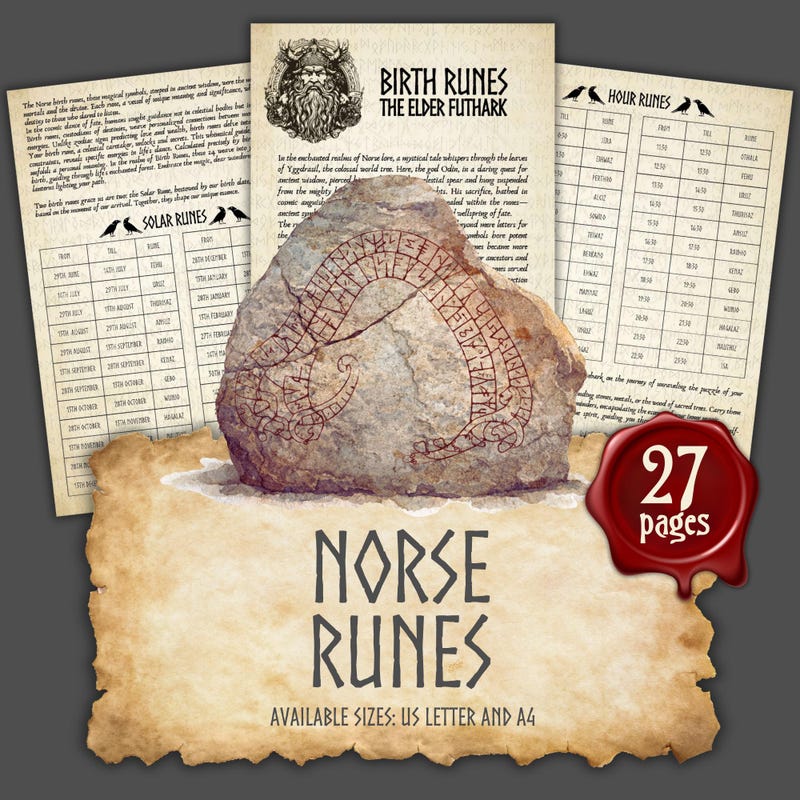 Norse Grimoire Pages - Etsy