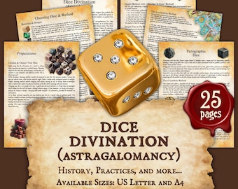 DICE DIVINATION (Astragalomancy)  Digital Download Book of Shadows / Grimoire