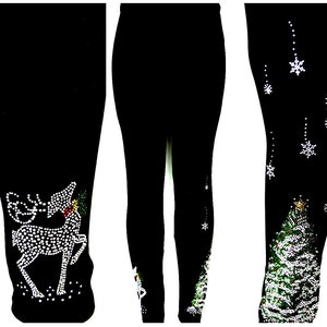 Santa Claus Christmas Leggings, Leggings With Belt, Fun Leggings