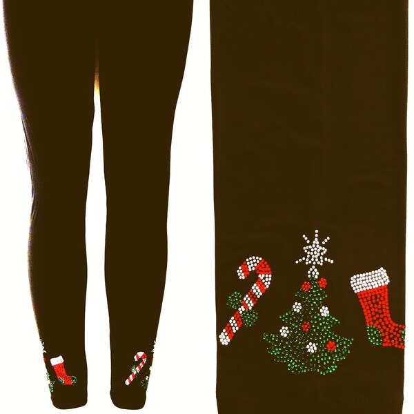 Candy Cane Leggings Etsy