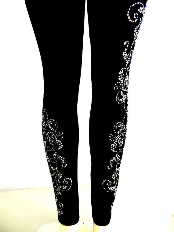 silver leggings plus size