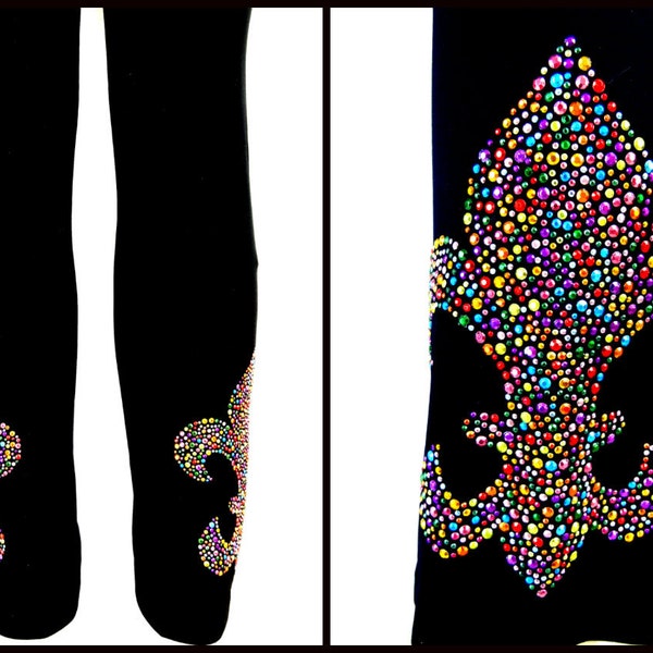 mardi gras plus size leggings