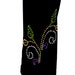 Plus Size Purple Butterfly Floral Bling Leggings – Rhinestone & Stud Accents – Women's Ankle Length