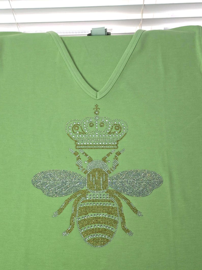 Hand Embellished Iridescent & Gold Rhinestone Queen Honey Bee Crown ...