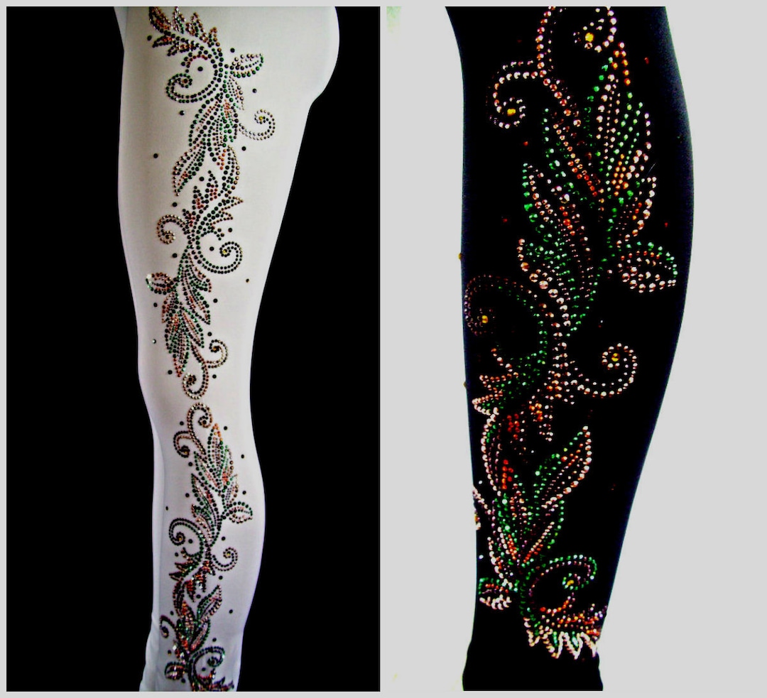 Rhinestone Embellished Leggings