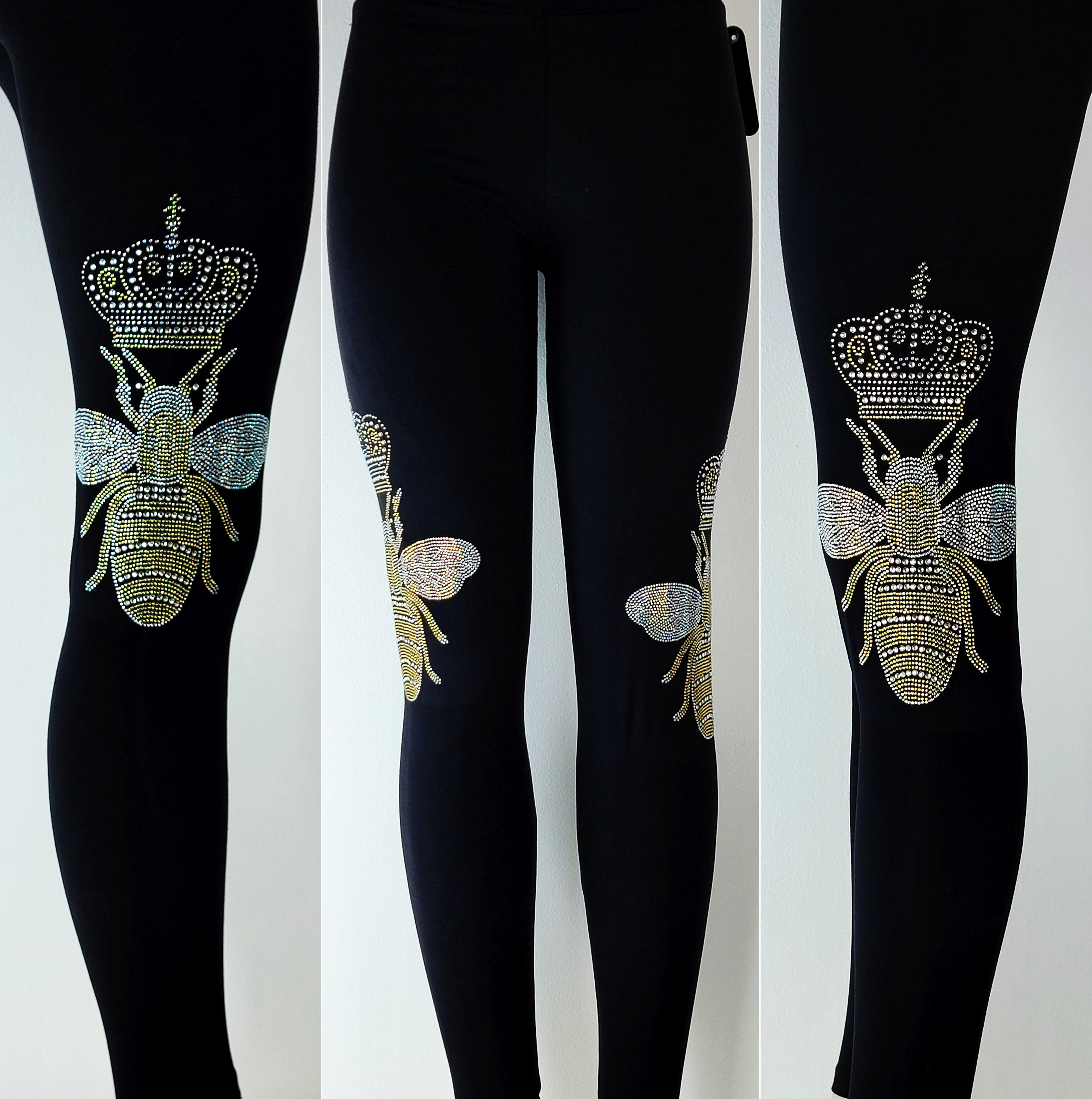 Hand Embellished Iridescent & Gold Rhinestone Queen Honey Bee Crown ...