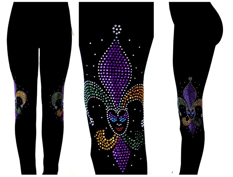 plus size mardi gras leggings