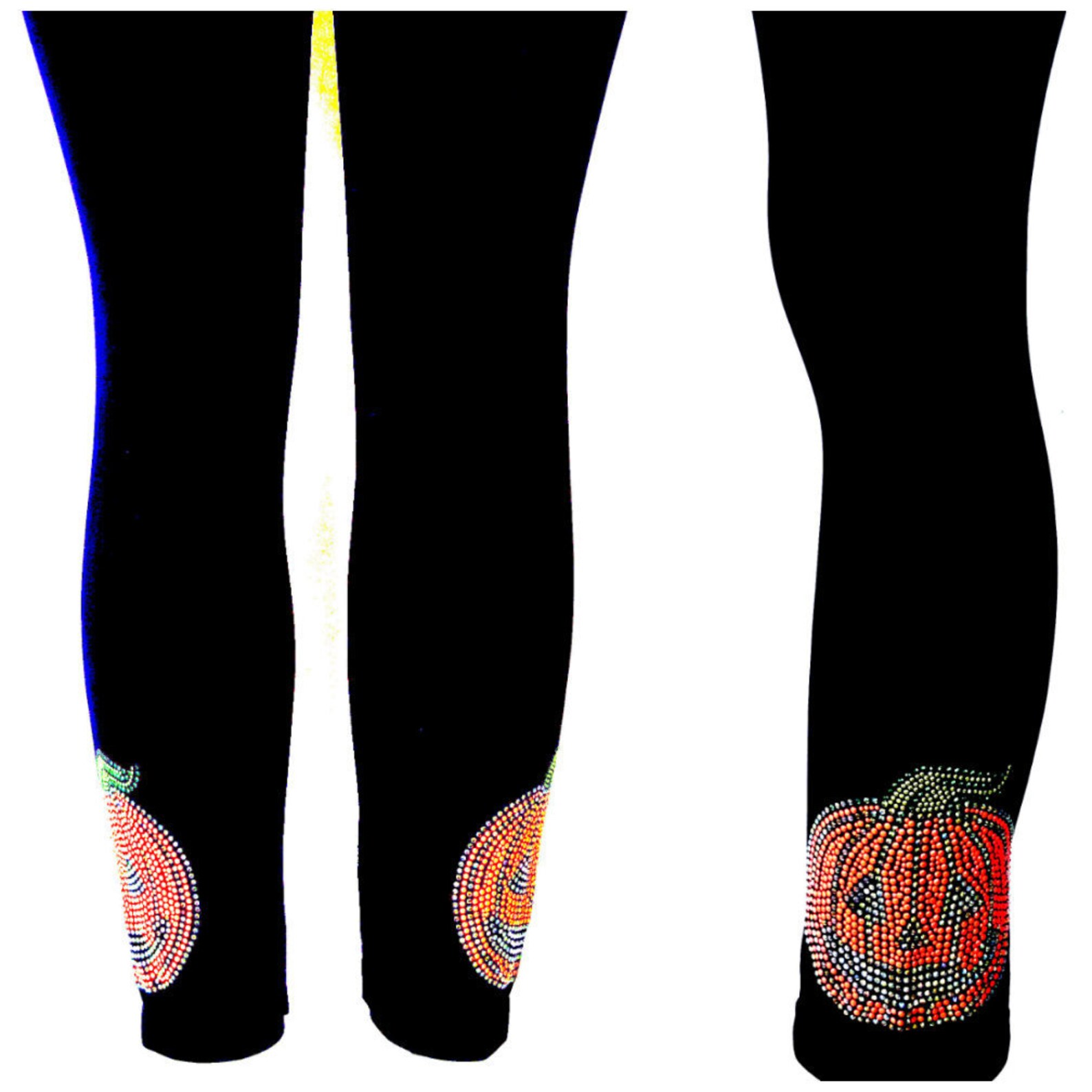 Regular Size Full Length Leggings Embellished Rhinestone & Etsy