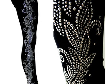 REGULAR SIZE FULL-LENGTH LEGGINGS EMBELLISHED RHINESTONE CORNUCOPIA THANKSGIVING REGULAR SIZE FULL-LENGTH LEGGINGS EMBELLISHED RHINESTONE CORNUCOPIA THANKSGIVING