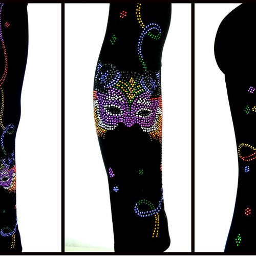 mardi gras plus size leggings