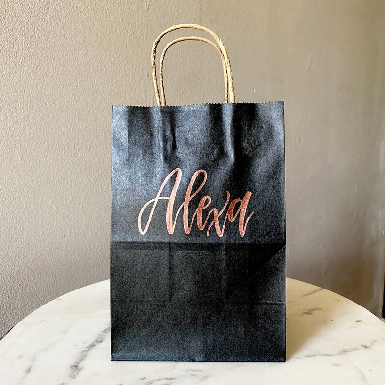 Small Hand Lettered Gift Bags Custom Gift Bags Bridesmaids Etsy Canada