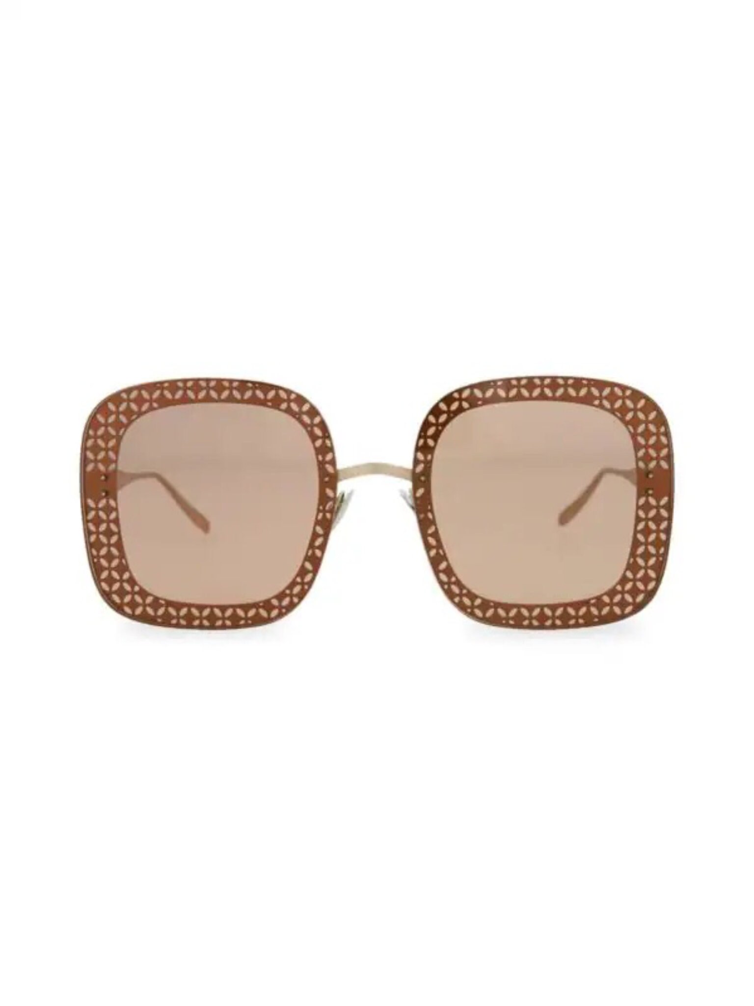 Alaïa Black Round Sunglasses with Floral Cutout Temples ALAÏA BLACK BUTTERFLY SUNGLASSES | ALAÏA US main image 2