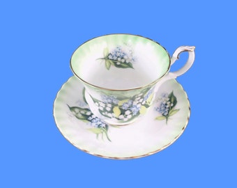 Vintage Royal Albert engelsk benporslin tekopp och fat set "Radiance-serien"