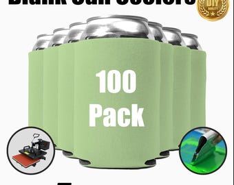 25 Pack - Blank Can Coolers Pistachio Blank Coolers Light Green