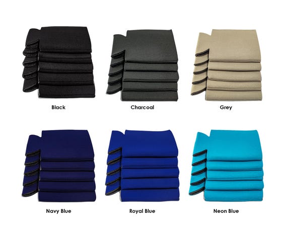 100 Pack - Black Can Cooler for Screen Printing DTF HTV Vinyl Embroidery Heat Press Transfer Collapsible Bulk Beer Huggers Holders DIY Craft