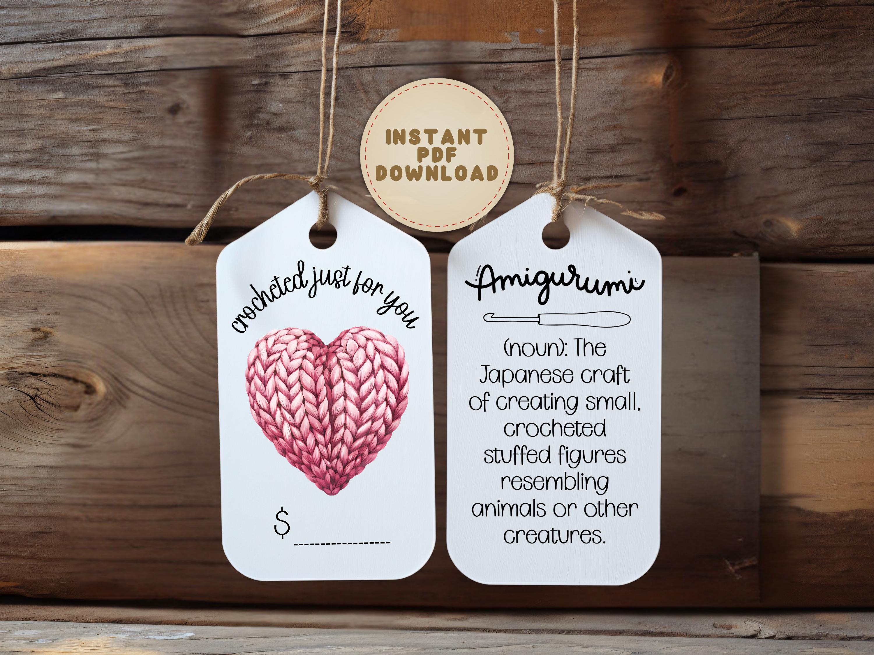 Stuffed Label Crochet Price Tags Printable for Amigurumi Plushies | Handmade Crochet ...