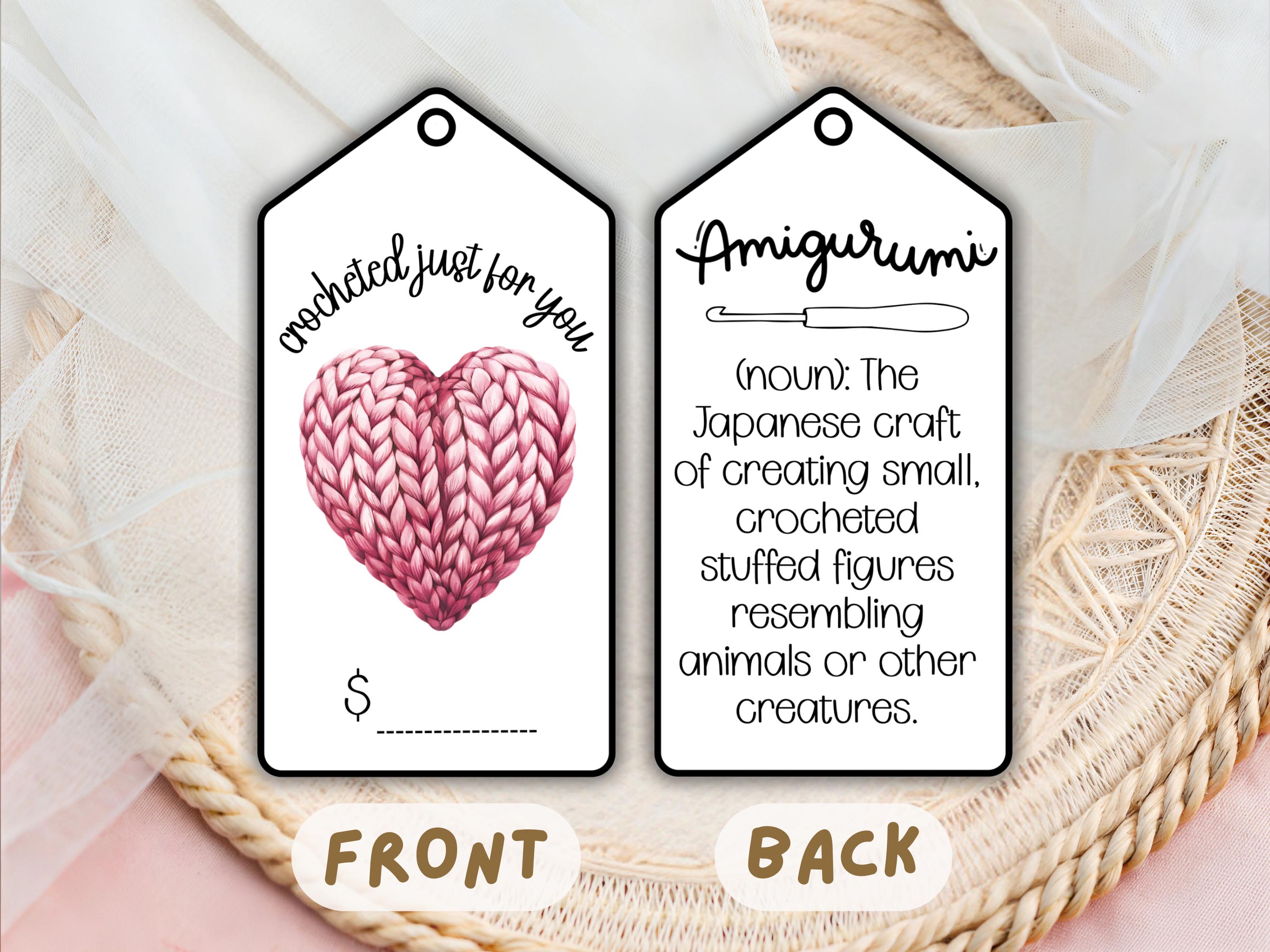 Stuffed Label Printable Amigurumi Price Tags | Crochet Labels for Plushies | Craft ...