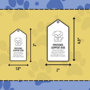 Emotional Support Positive Crochet Labels for Amigurumi Dog Plushie | Puppy Crochet Pattern Tags for Handmade Stuffed Animals Printable image 5